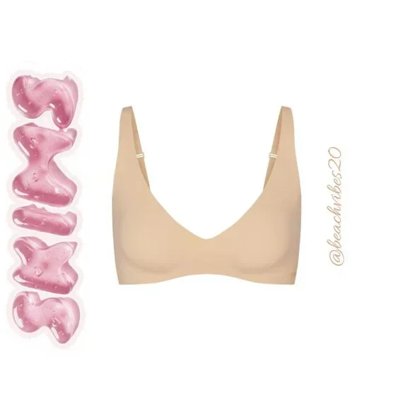 SKIMS Naked Plunge Bralette M-DD Clay NWT - Picture 4 of 6